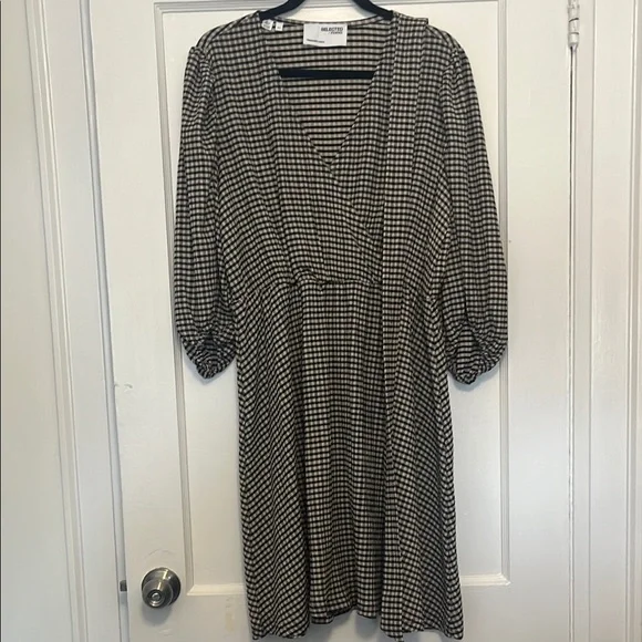 Selected /Femme Black and White Gingham Dress - Picture 8 of 8